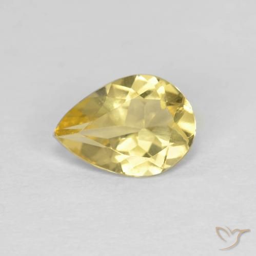 0.81ct Natural Dorado claro Berilo, En forma de pera, VVS