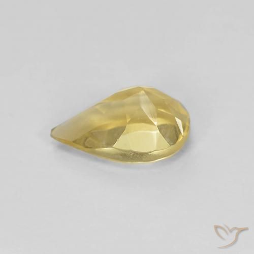 Berilo Amarillo cálido natural de 0.60 ct, En forma de pera, VS