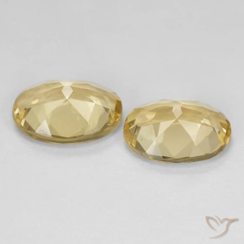 Gemas de Berilo Amarillo medio natural de 3.04 ct, Ovalada, VVS