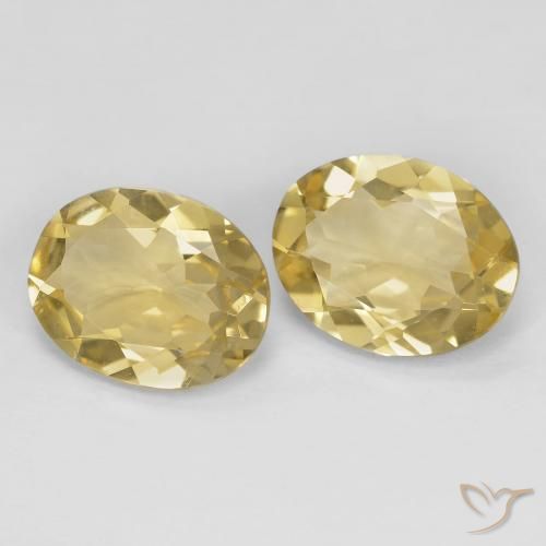 Gemas de Berilo Amarillo medio natural de 3.63 ct, Ovalada, VVS