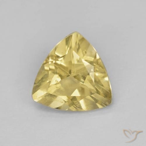 0.85ct Natural Amarillo cálido Berilo, Trillón, VS