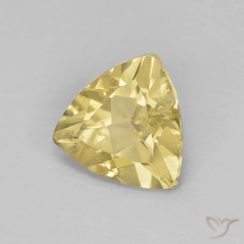 Berilo Amarillo cálido natural de 0.85 ct, Trillón, VS