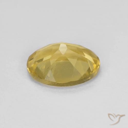 Berilo Amarillo terroso natural de 1.54 ct, Ovalada, VS