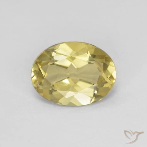 1.33ct Natural Amarillo-dorado claro Berilo, Ovalada, VS