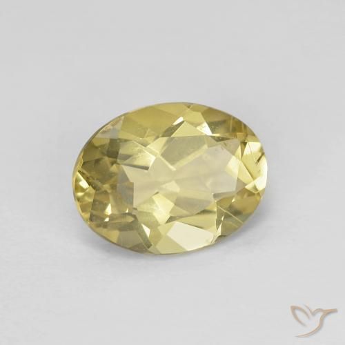 Berilo Amarillo-dorado claro natural de 1.33 ct, Ovalada, VS