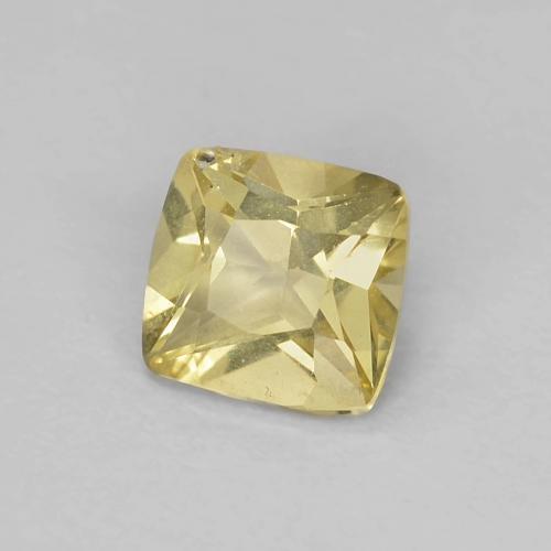 Berilo Amarillo cálido natural de 0.45 ct, Corte Cojín, VS
