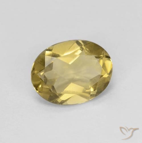 Berilo Amarillo dorado natural de 1.49 ct, Ovalada, VS