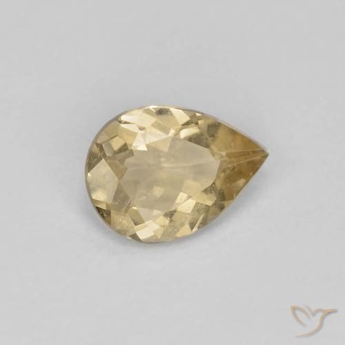 0.54ct Natural Dorado Berilo, En forma de pera, VS