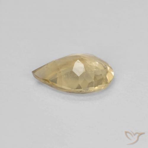 Berilo Dorado natural de 0.54 ct, En forma de pera, VS