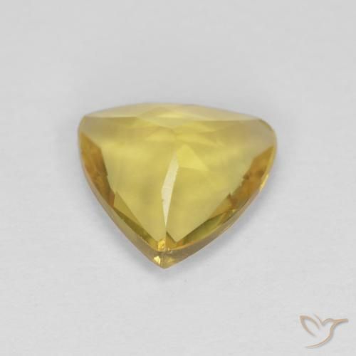 Berilo Amarillo real natural de 0.85 ct, Trillón, VVS-VS