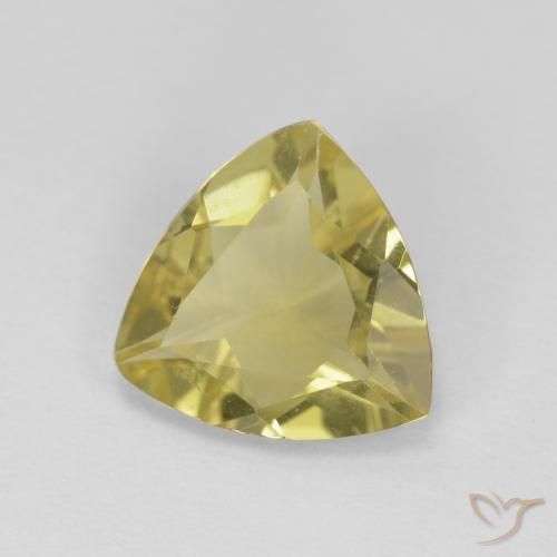 Berilo Amarillo medio natural de 1.25 ct, Trillón, VVS-VS