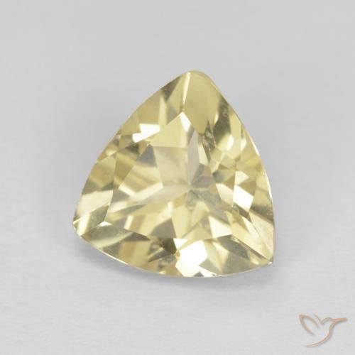 Berilo Medium Light-Yellow natural de 1.62 ct, Trillón, VVS-VS