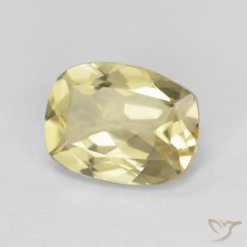 Berilo Amarillo pálido natural de 1.62 ct, Forma Cojín, VVS-VS