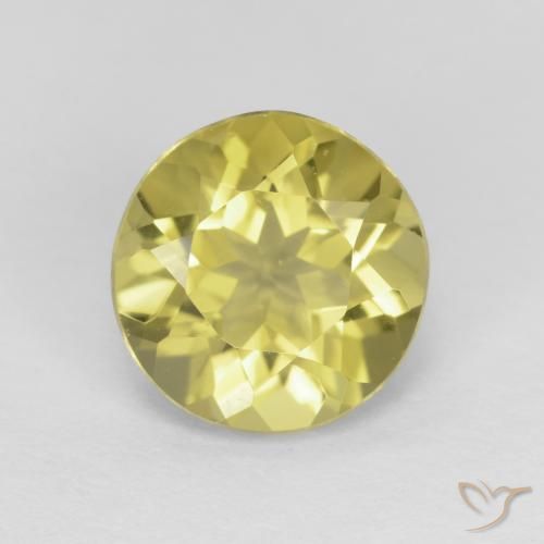 1.93ct Natural Amarillo medio Berilo, Redondo, VVS-VS