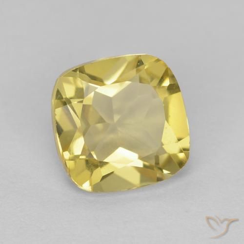 Berilo Amarillo abejorro claro natural de 1.36 ct, Forma Cojín, VVS