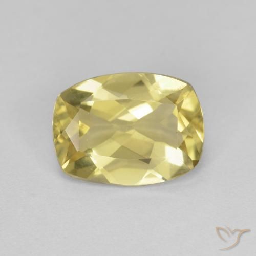 Berilo Amarillo-dorado claro natural de 1.39 ct, Forma Cojín, VVS