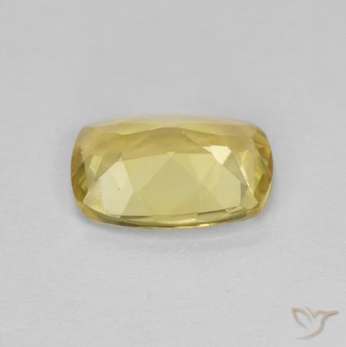 Berilo Amarillo-dorado claro natural de 1.39 ct, Forma Cojín, VVS