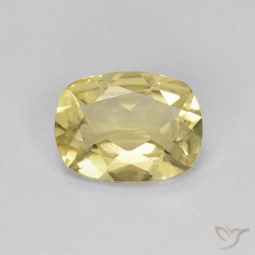 1.12ct Natural Amarillo cálido Berilo, Forma Cojín, VVS