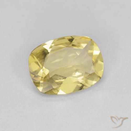 Berilo Amarillo cálido natural de 1.12 ct, Forma Cojín, VVS
