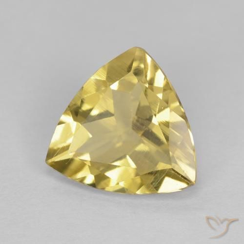 Berilo Amarillo-dorado claro natural de 1.86 ct, Trillón, VVS