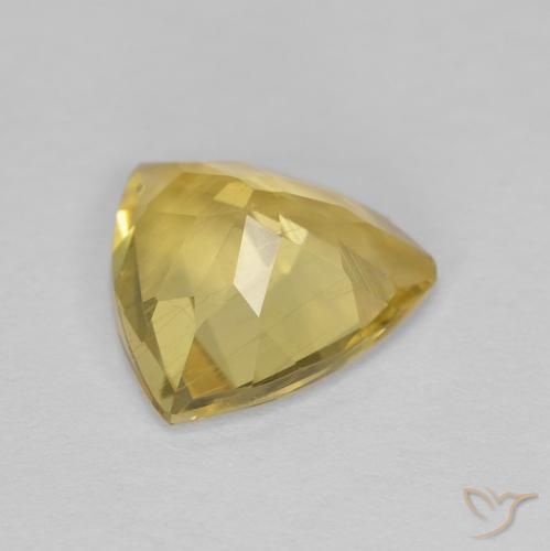 Berilo Amarillo-dorado claro natural de 1.86 ct, Trillón, VVS