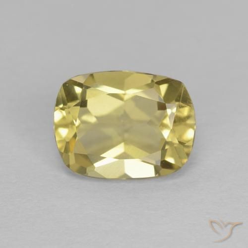 1.22ct Natural Amarillo claro Berilo, Forma Cojín, VVS