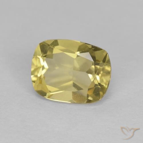 Berilo Amarillo claro natural de 1.22 ct, Forma Cojín, VVS