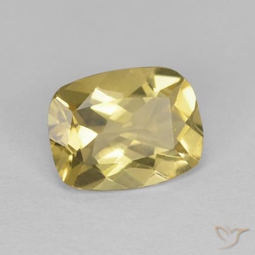 Berilo Amarillo-dorado claro natural de 1.60 ct, Forma Cojín, VVS