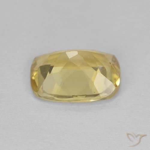 Berilo Amarillo-dorado claro natural de 1.60 ct, Forma Cojín, VVS