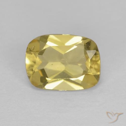 1.30ct Natural Amarillo-dorado claro Berilo, Forma Cojín, VVS