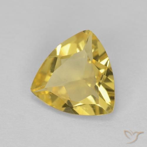 Berilo Amarillo medio natural de 1.18 ct, Trillón, VVS
