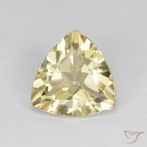 1.83ct Natural Amarillo pálido Berilo, Trillón, VVS