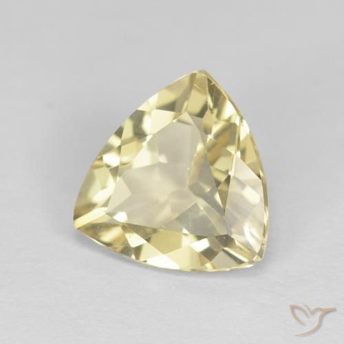 Berilo Amarillo pálido natural de 1.83 ct, Trillón, VVS