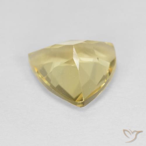 Berilo Amarillo dijón muy claro natural de 1.45 ct, Trillón, VVS