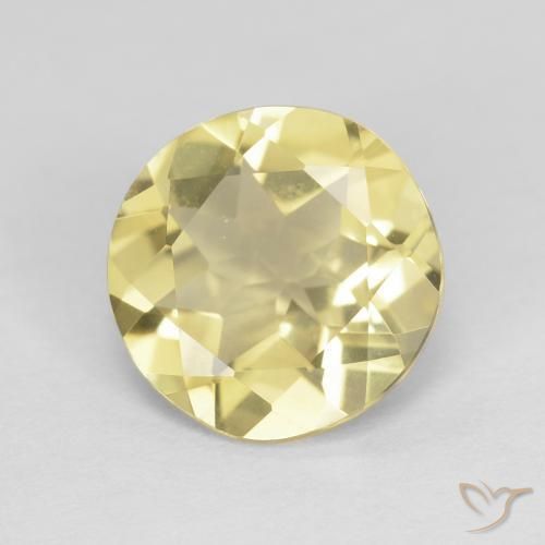 Berilo Amarillo dorado natural de 1.69 ct, Redondo, VVS-VS