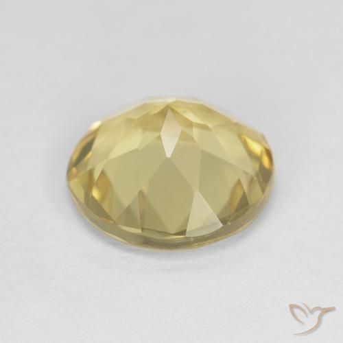 Berilo Amarillo dorado natural de 1.69 ct, Redondo, VVS-VS