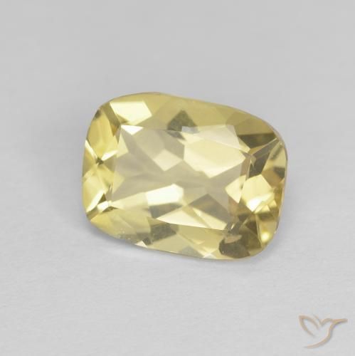 Berilo Amarillo terroso claro natural de 1.56 ct, Forma Cojín, VVS-VS