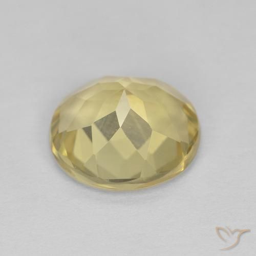 Berilo Amarillo dorado natural de 1.45 ct, Redondo, VVS-VS