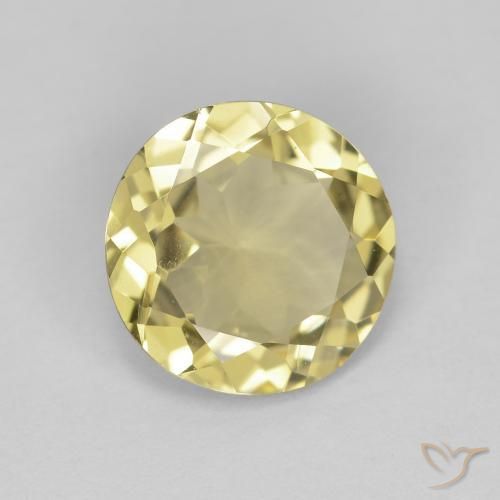 Berilo Amarillo dorado natural de 2.07 ct, Redondo, VVS-VS