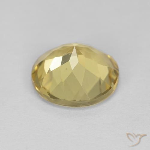 Berilo Amarillo medio natural de 2.20 ct, Redondo, VVS-VS