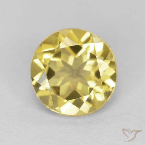 1.78ct Natural Amarillo amarronado Berilo, Redondo, VVS-VS