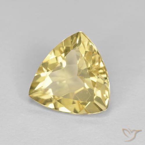 Berilo Amarillo pálido natural de 1.83 ct, Trillón, VVS
