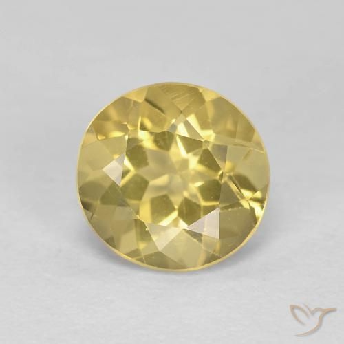 1.93ct Natural Amarillo vivo Berilo, Redondo, VS
