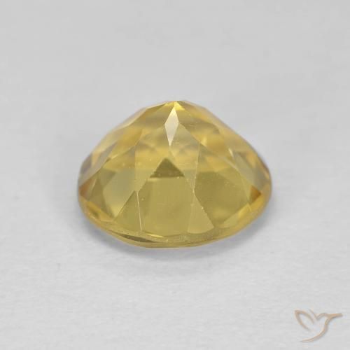 Berilo Amarillo vivo natural de 1.93 ct, Redondo, VS