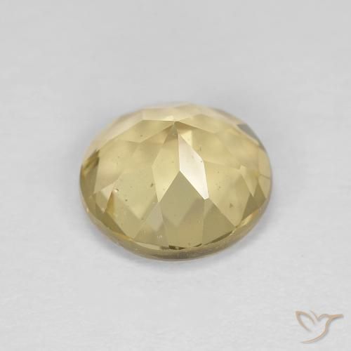 Berilo Amarillo terroso natural de 1.74 ct, Redondo, VS