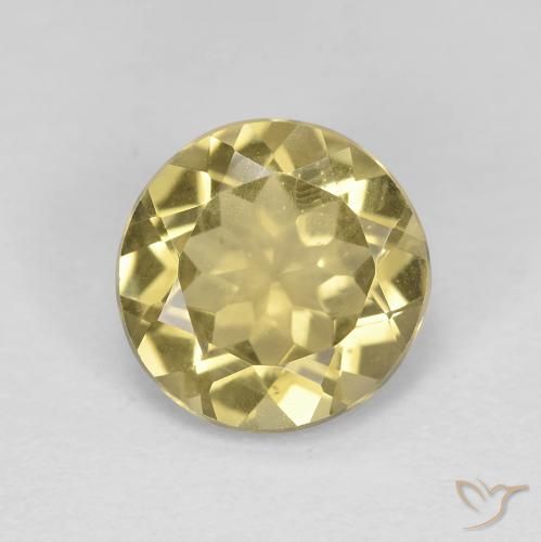 1.87ct Natural Amarillo medio Berilo, Redondo, VS