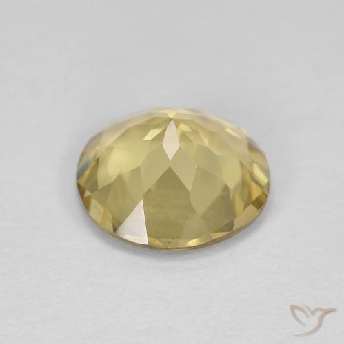 Berilo Amarillo medio natural de 1.87 ct, Redondo, VS