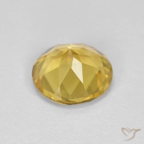 Berilo Amarillo miel natural de 1.59 ct, Redondo, VS