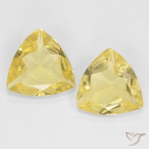 2.16ctw Natural Amarillo medio Berilo, Trillón, VVS