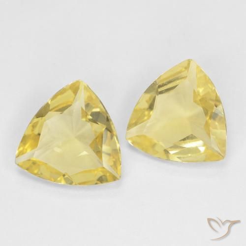 Gemas de Berilo Amarillo medio natural de 2.16 ct, Trillón, VVS